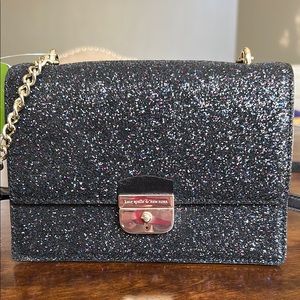 Kate Spade Black Glitter Crossbody Bag